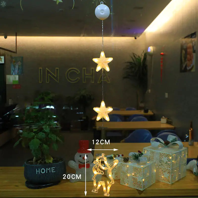 Festive Starlight LED Window Decor