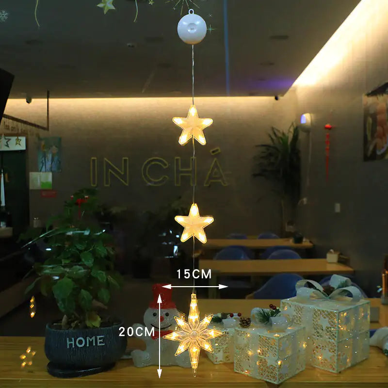 Festive Starlight LED Window Decor